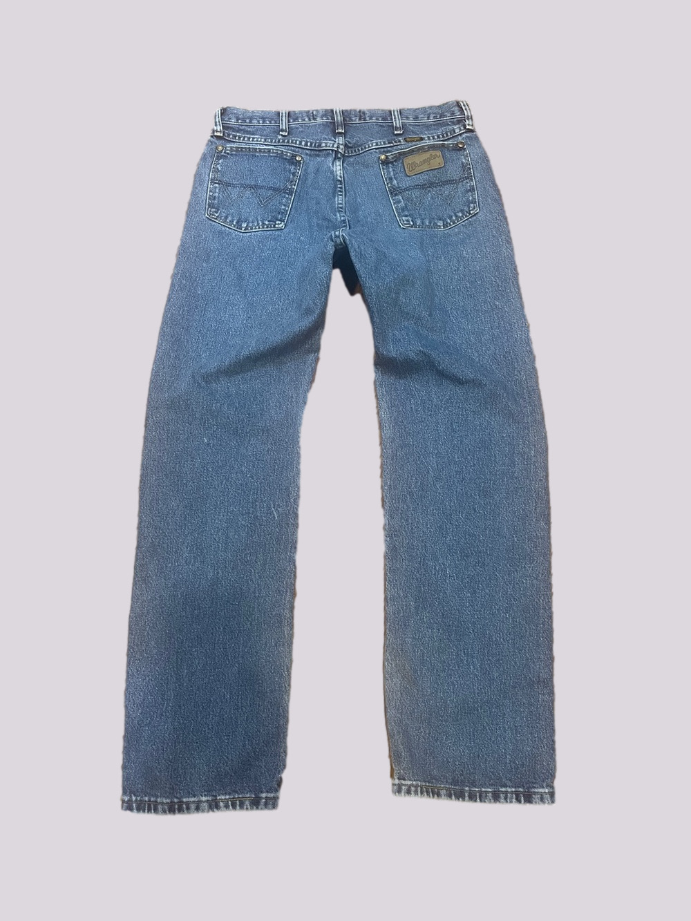 Wrangler George Strait Men's Straight-Leg Denim Jeans in Medium Blue - Picture 4 of 7